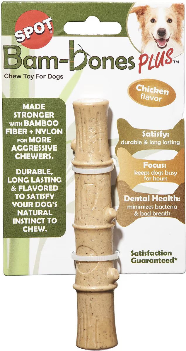 Ethical Pet Bambone & Bamboo Chicken Dog Toy, 5.75-in