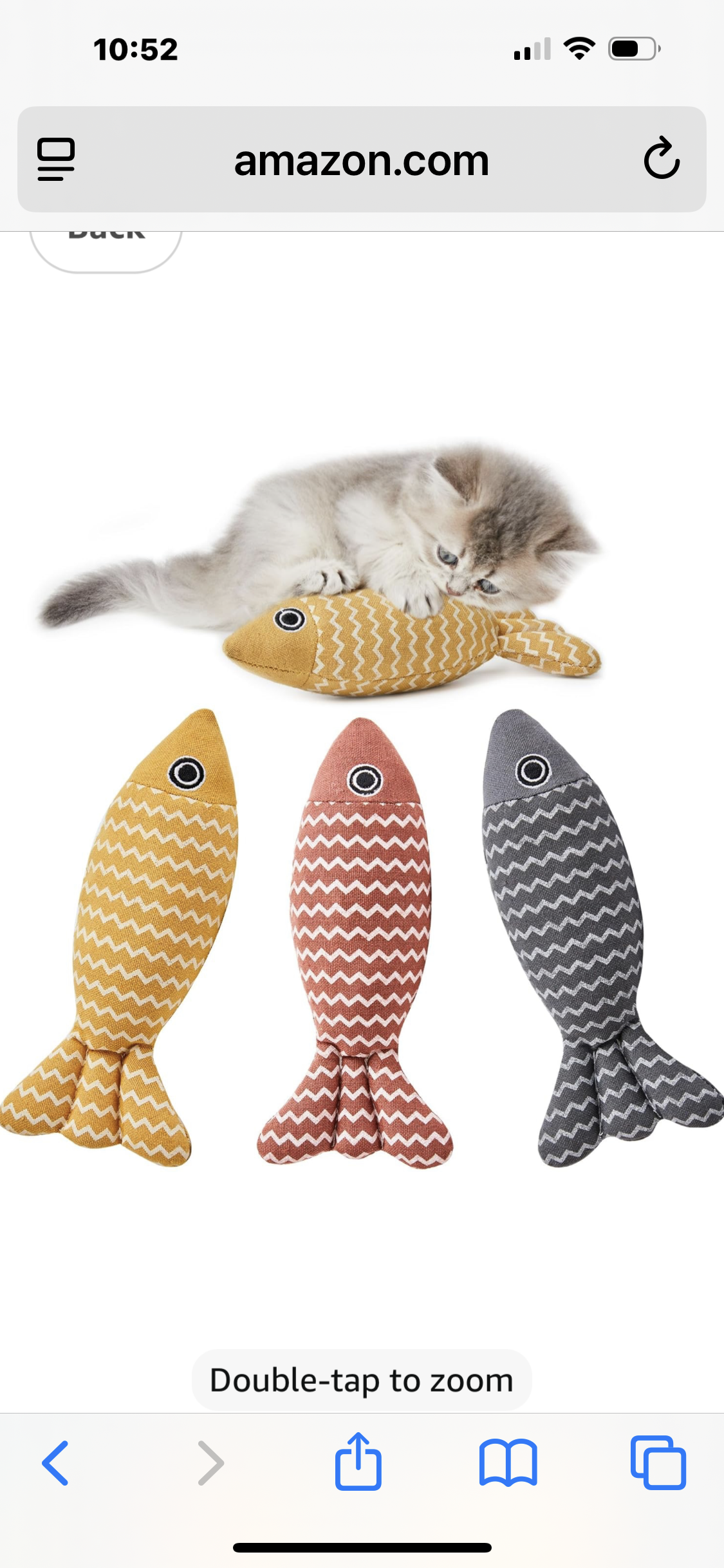 Plush Cat fish Toy with Cat Grass
