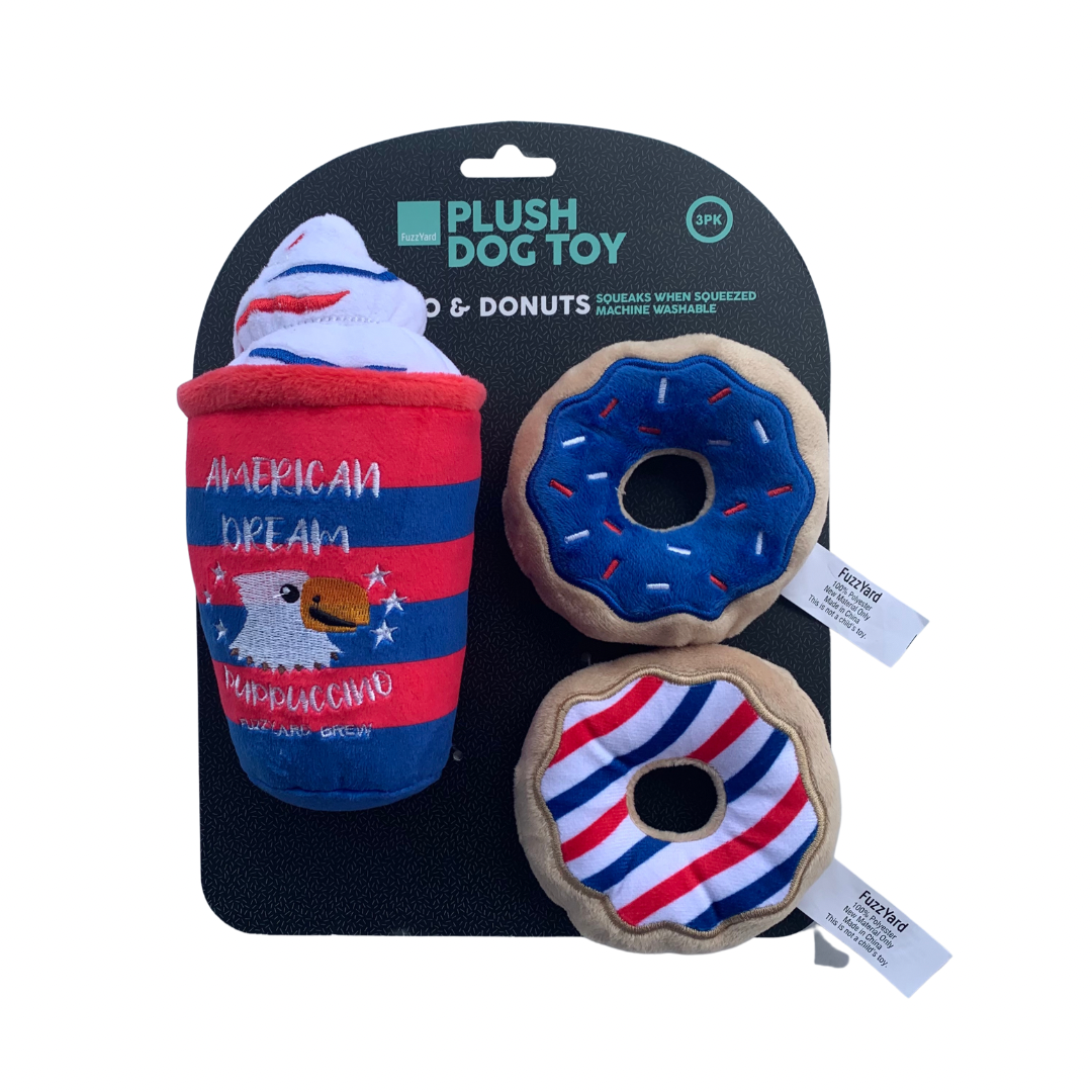 American Puppucino & Donuts Set (Dog Toy)