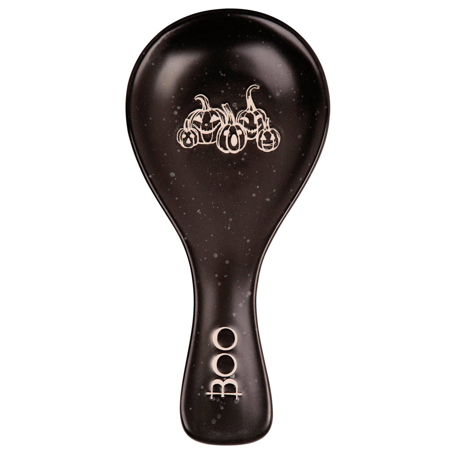 Home Essentials and Beyond - 11in Black Pumpkin Skeleton Spoon Rest
