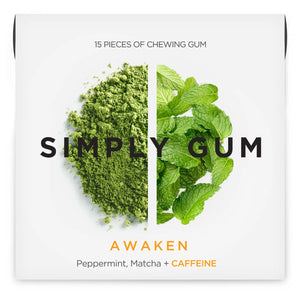 Awaken Peppermint Matcha Natural Chewing Gum