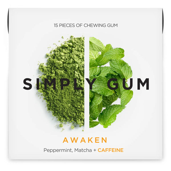 Awaken Peppermint Matcha Natural Chewing Gum