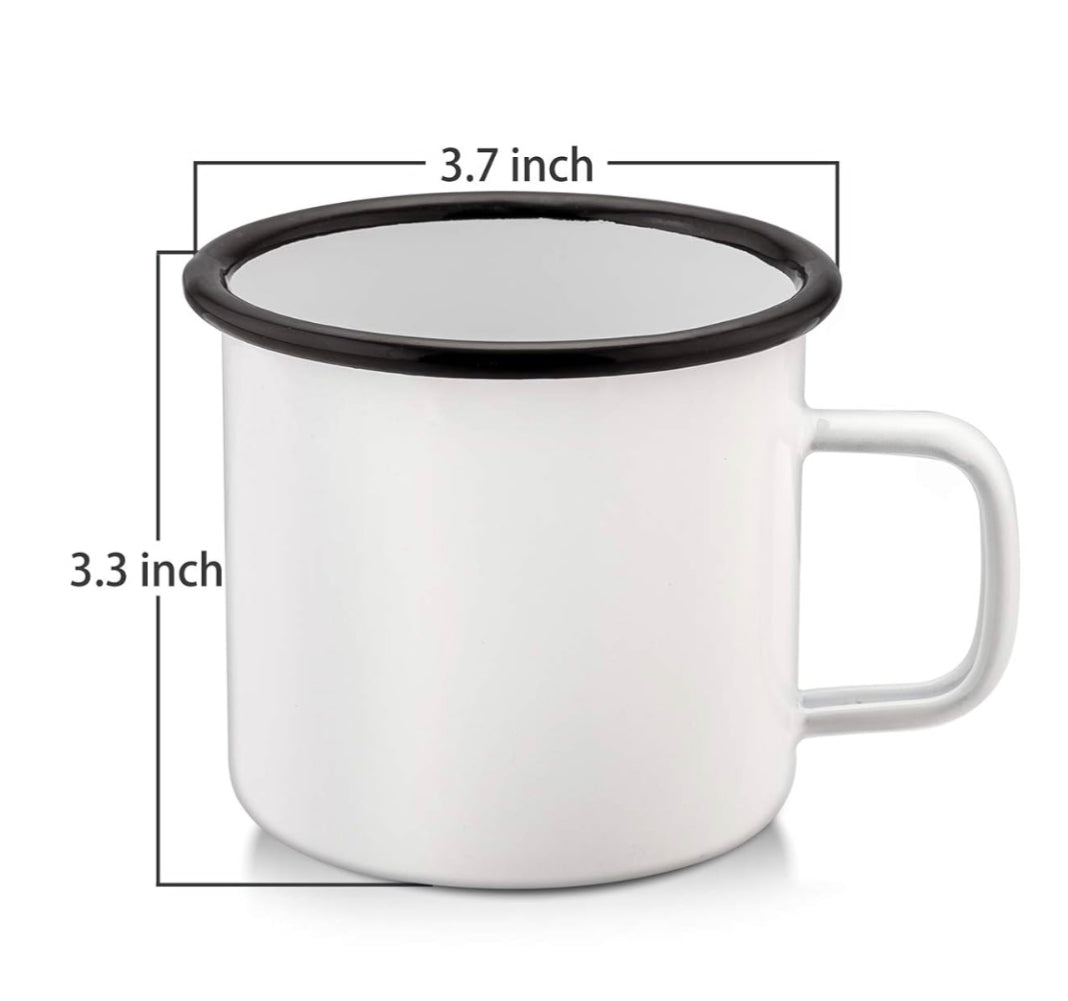 White enamel campfire mug (12oz)