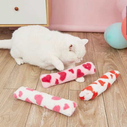 Hearts Crinkle Pillow- 1pc  (Cat Toy)