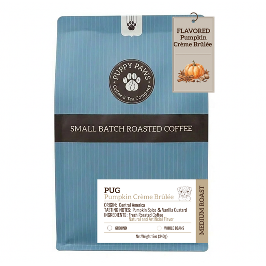 Pug Pumpkin Crème Brûlée  (Medium Roast Flavored Coffee)