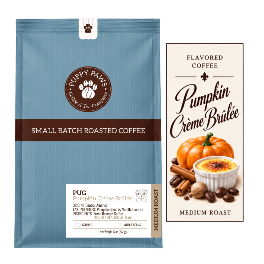 Pug Pumpkin Crème Brûlée  (Medium Roast Flavored Coffee)