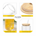 Load image into Gallery viewer, Glass tumbler with Bamboo Lid and Glass Straw
