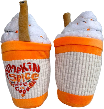 Paw-Fect Piece - Paw-Fect Piece - Pumpkin Spice Cup Dog Squeaky Plush Toy