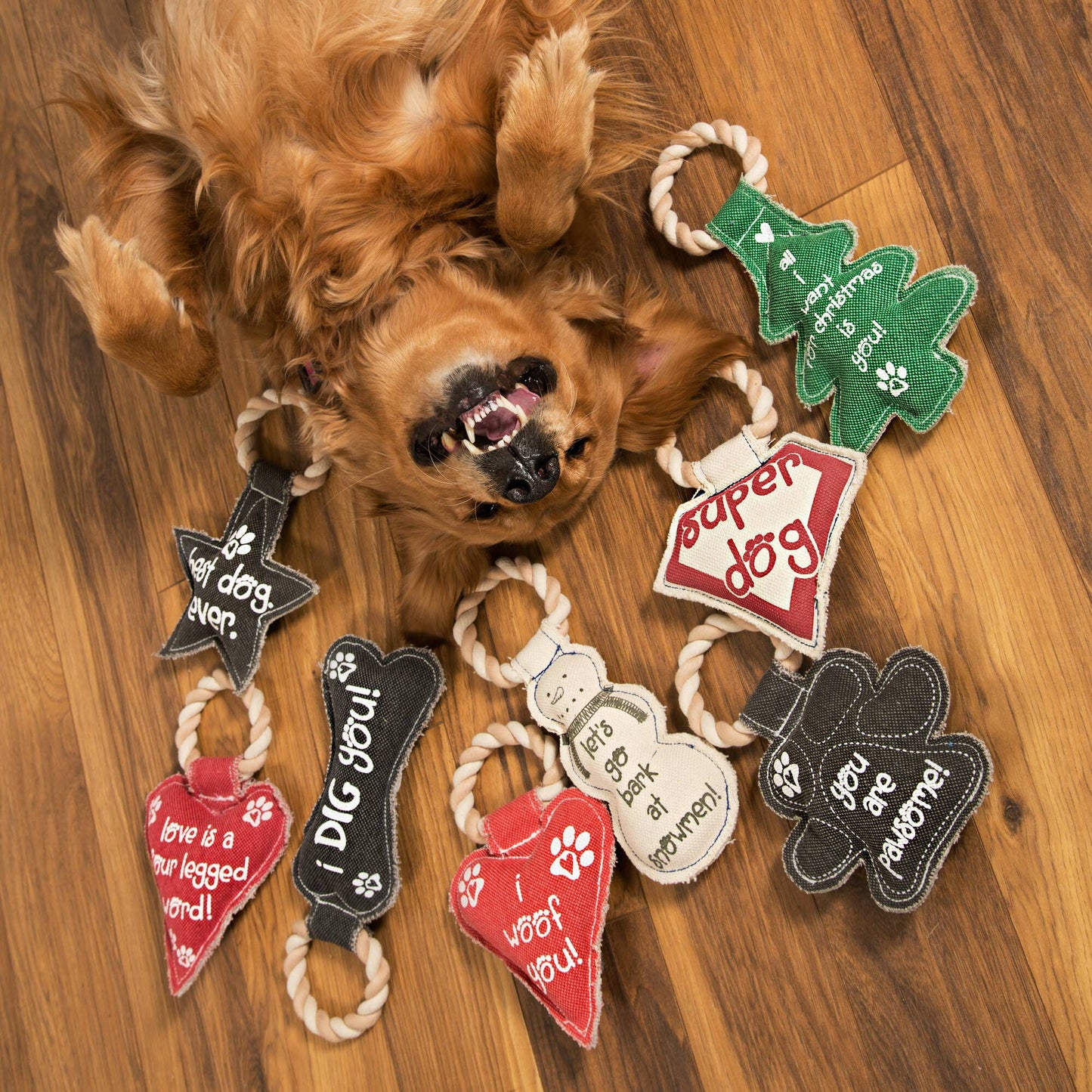 Heart I Woof You - 10" Canvas Rope (Dog Toy)