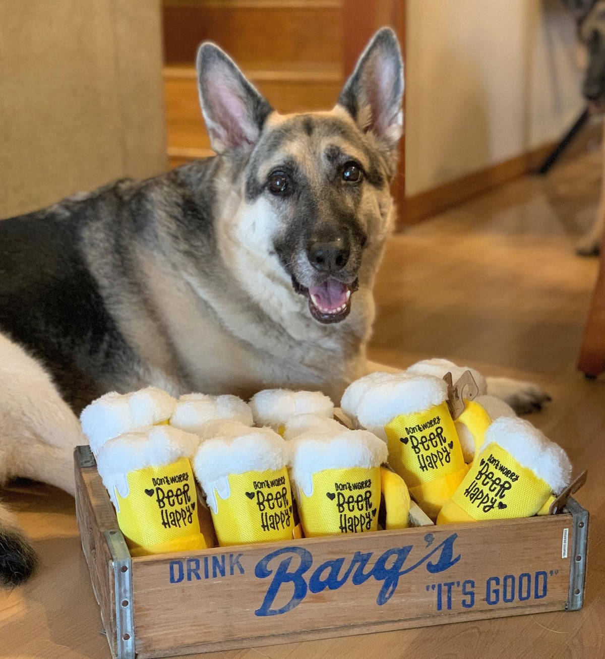 Barking Beer Plush (Dog Toy)