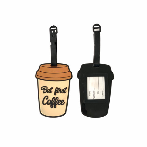 But First Coffee Luggage/Backpack Tag