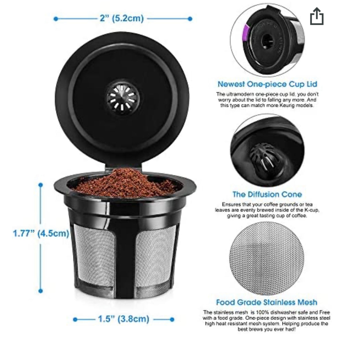 Refillable K Cup Filter