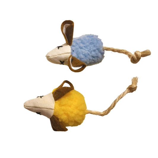 Wool Mice Cat Toy 2 pack