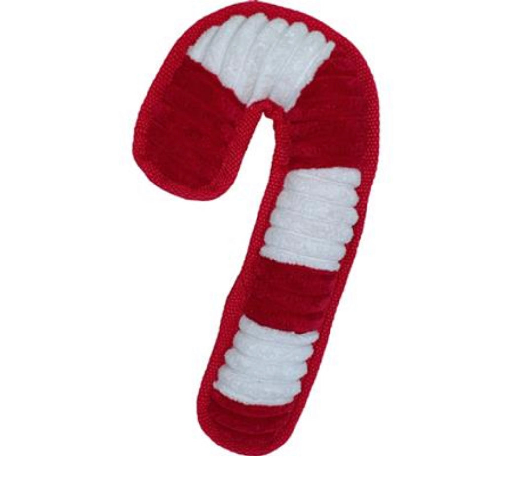 9” Candy Cane dog toy